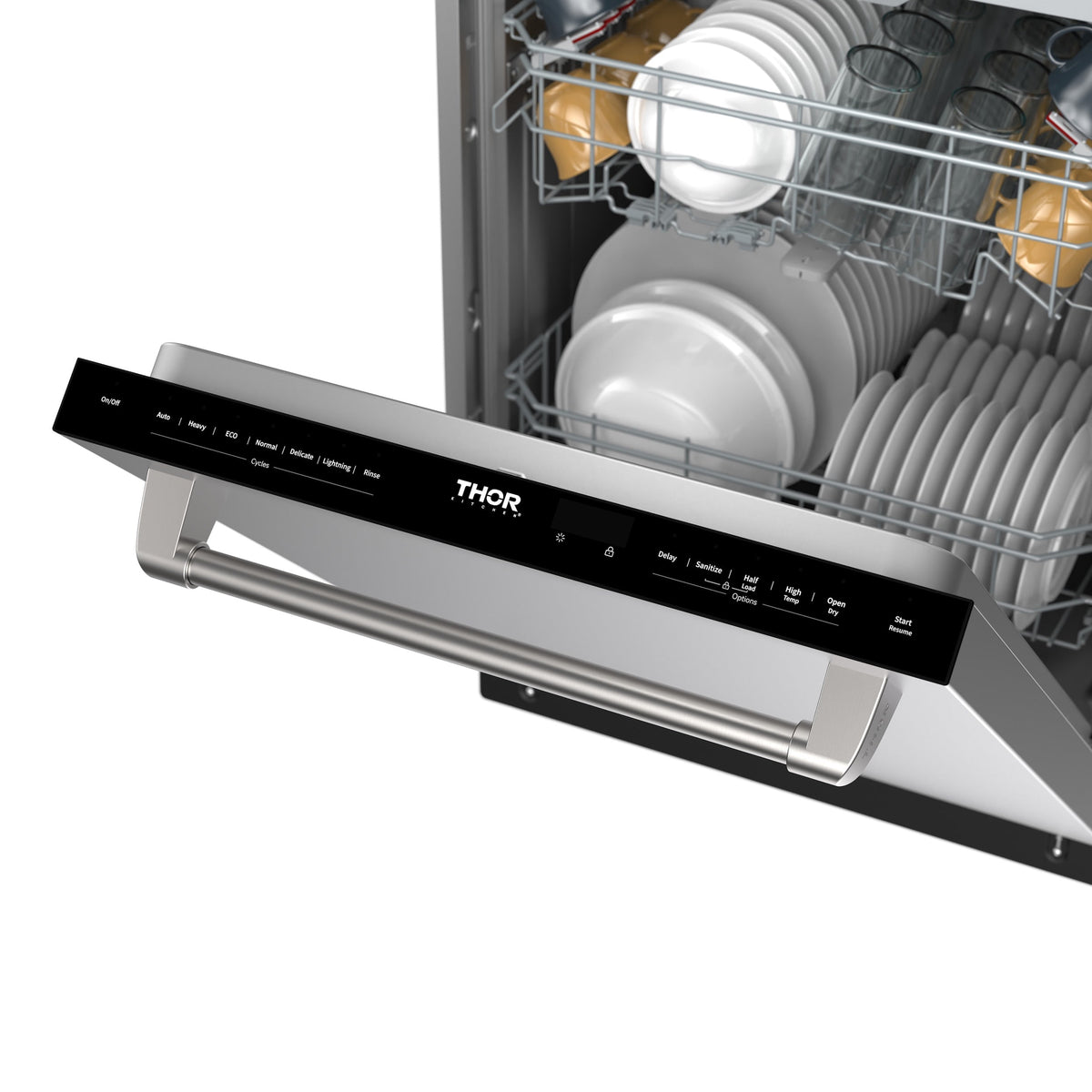 24 Inch Built-In Dishwasher with Open Dry and 7 Cycle in Stainless Steel