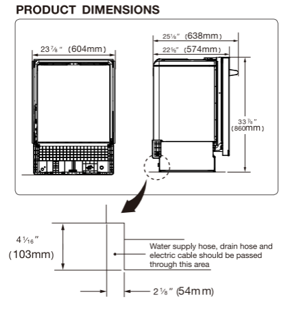 24 Inch Built-In Dishwasher with Open Dry and 7 Cycle in Stainless Steel