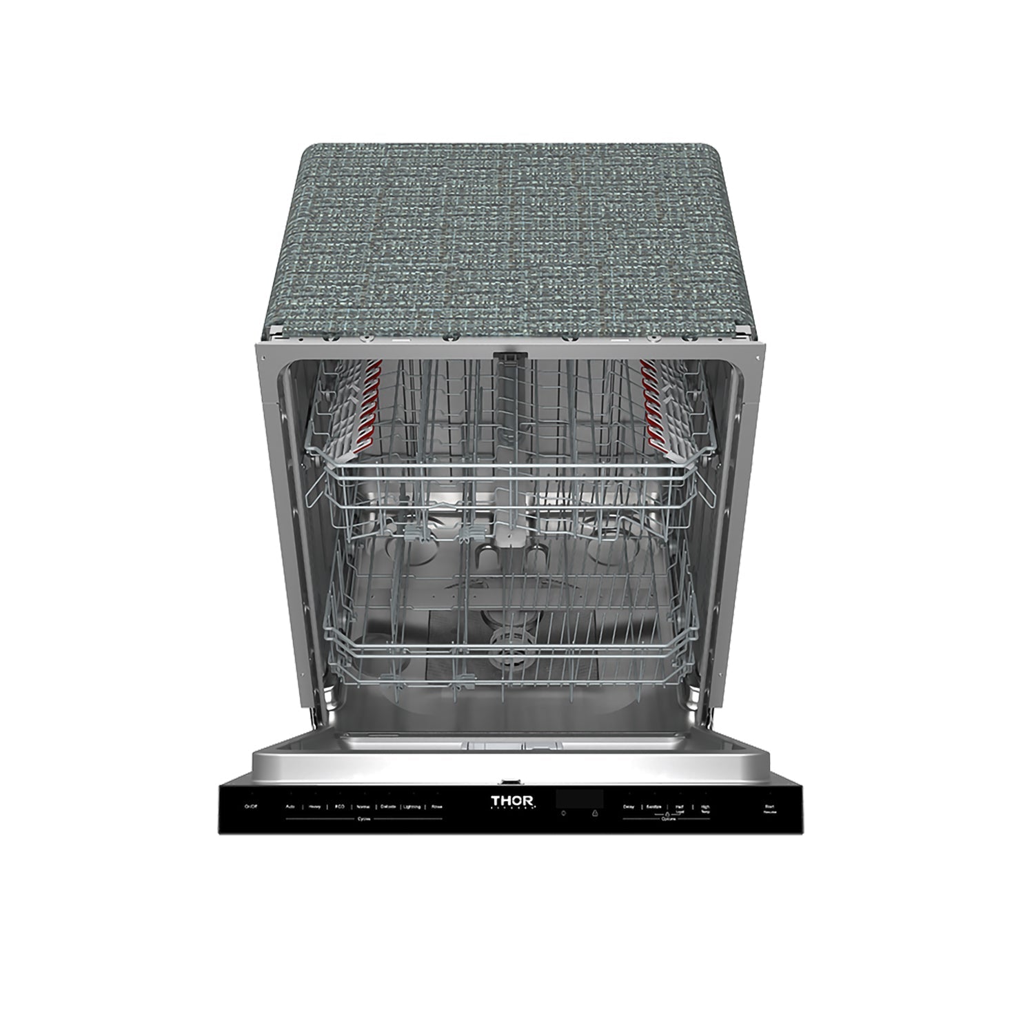 24 Inch Built-In Top Control Dishwasher with Pocket Handle – Stainless Steel/Black