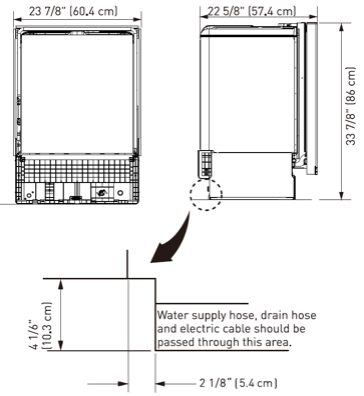 24 Inch Built-In Top Control Dishwasher with Pocket Handle – Stainless Steel/Black