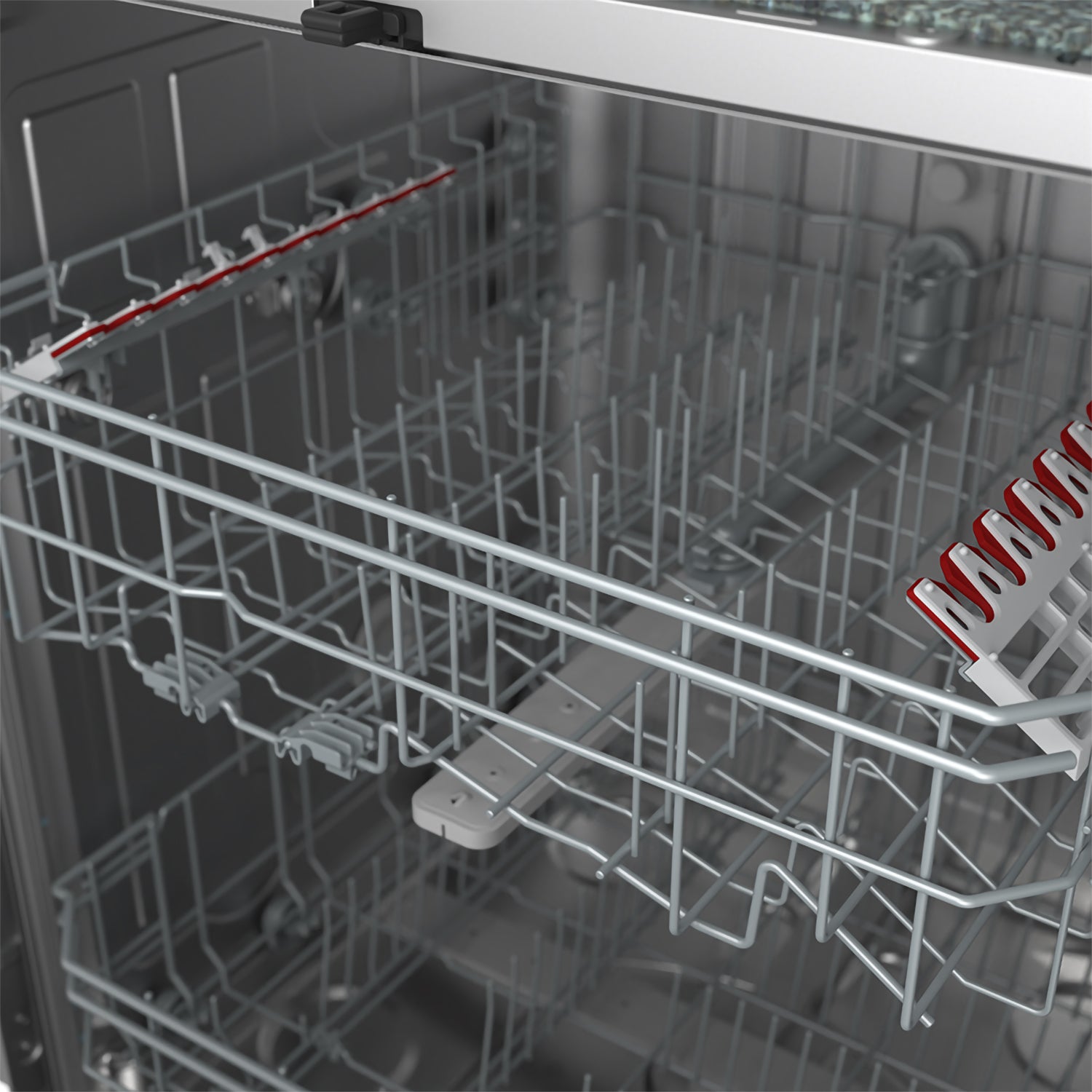 24 Inch Built-In Top Control Dishwasher with Pocket Handle – Stainless Steel/Black