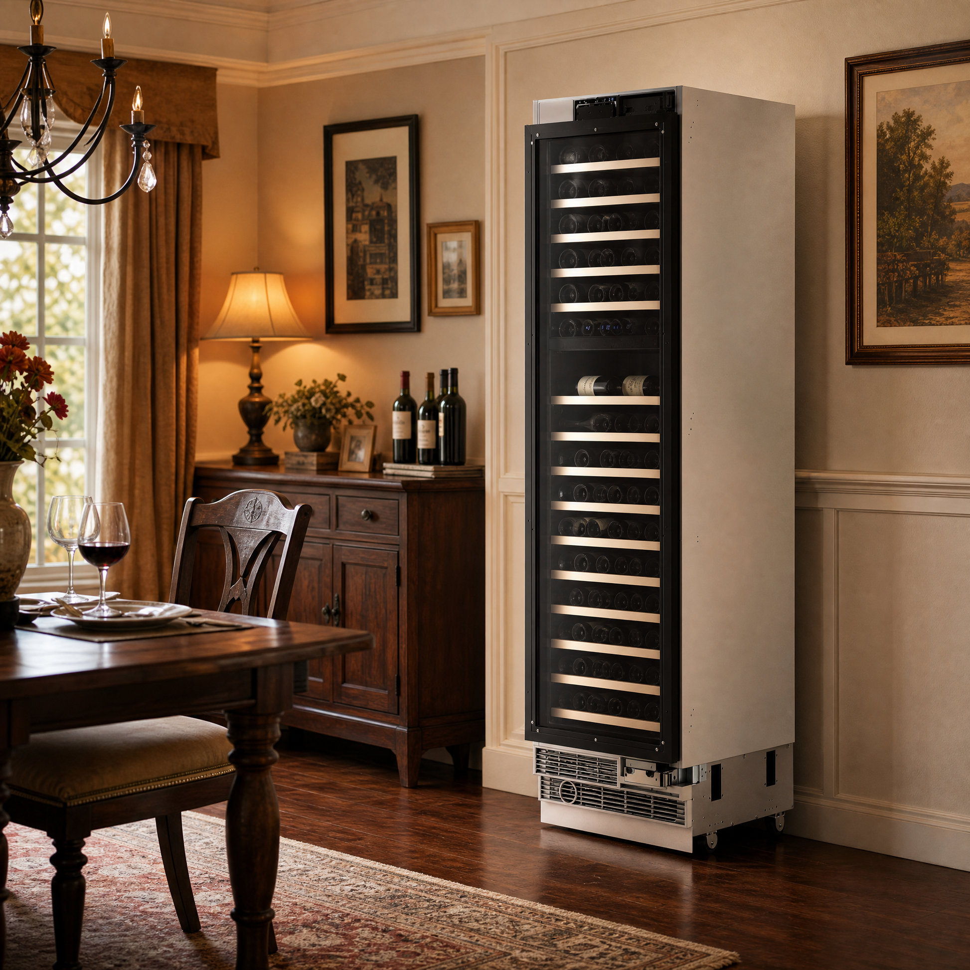 24 Inch Built-in Column Wine Cooler, Panel Ready