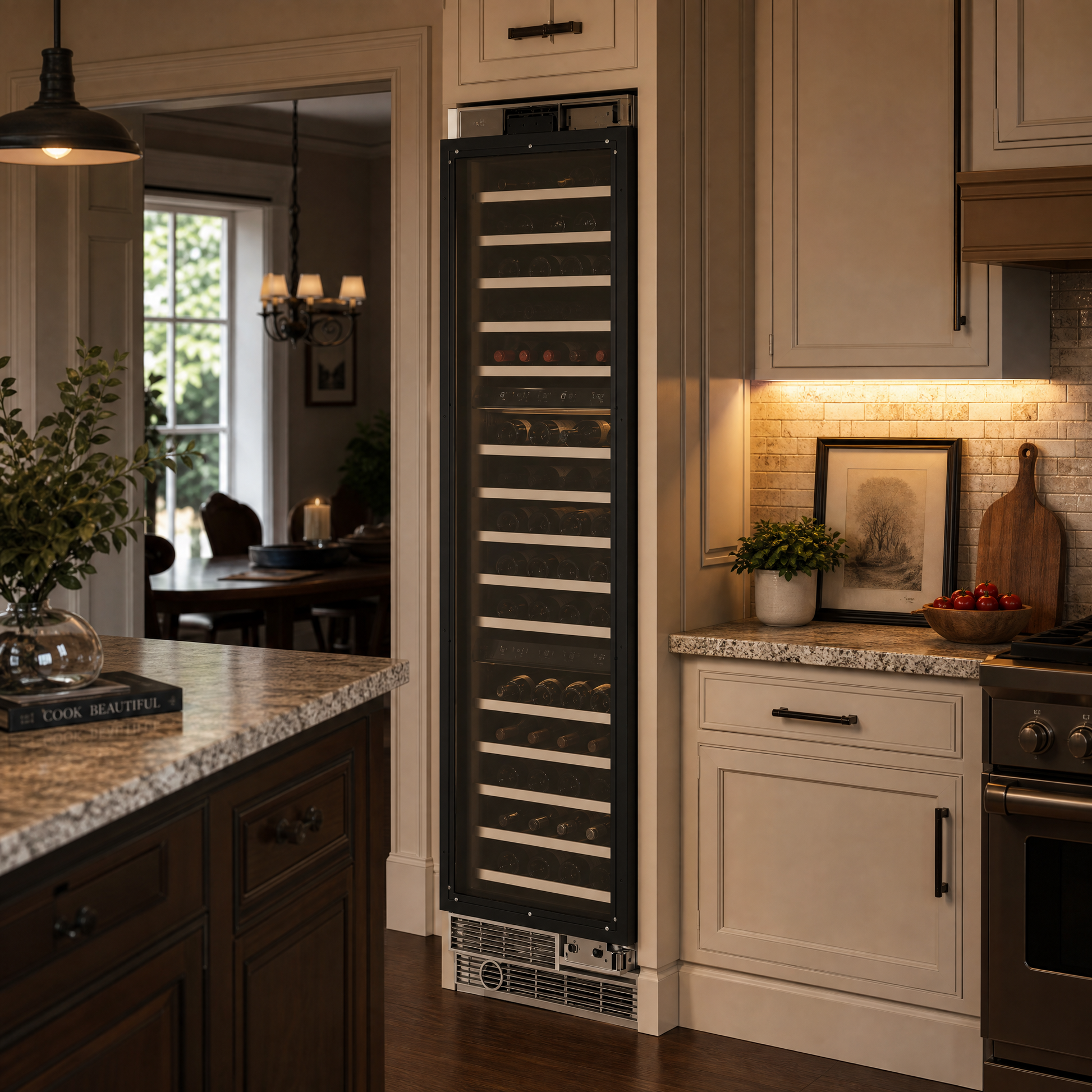 24 Inch Built-in Column Wine Cooler, Panel Ready