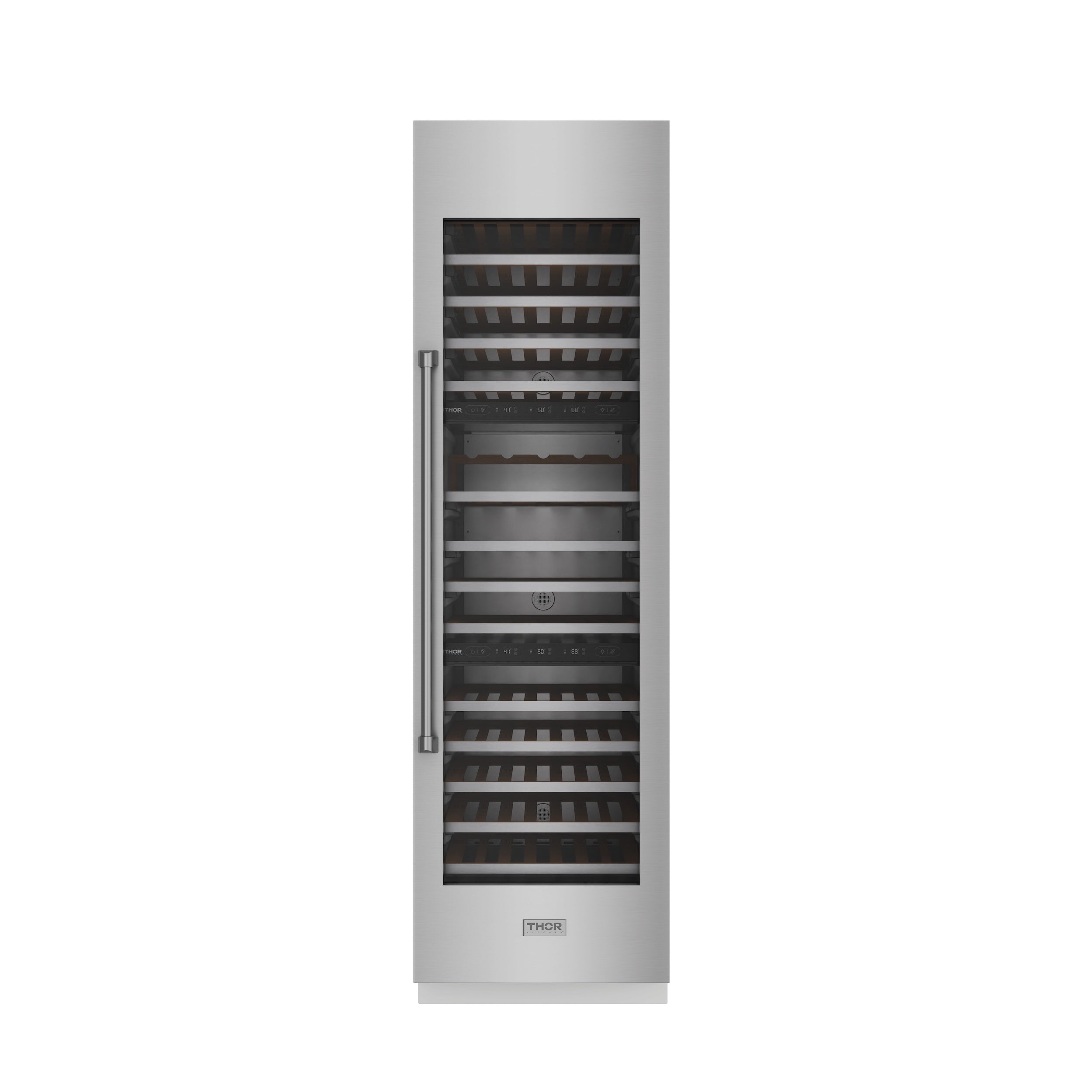 24 Inch Built-in Column Wine Cooler, Stainless Steel Panel Ready