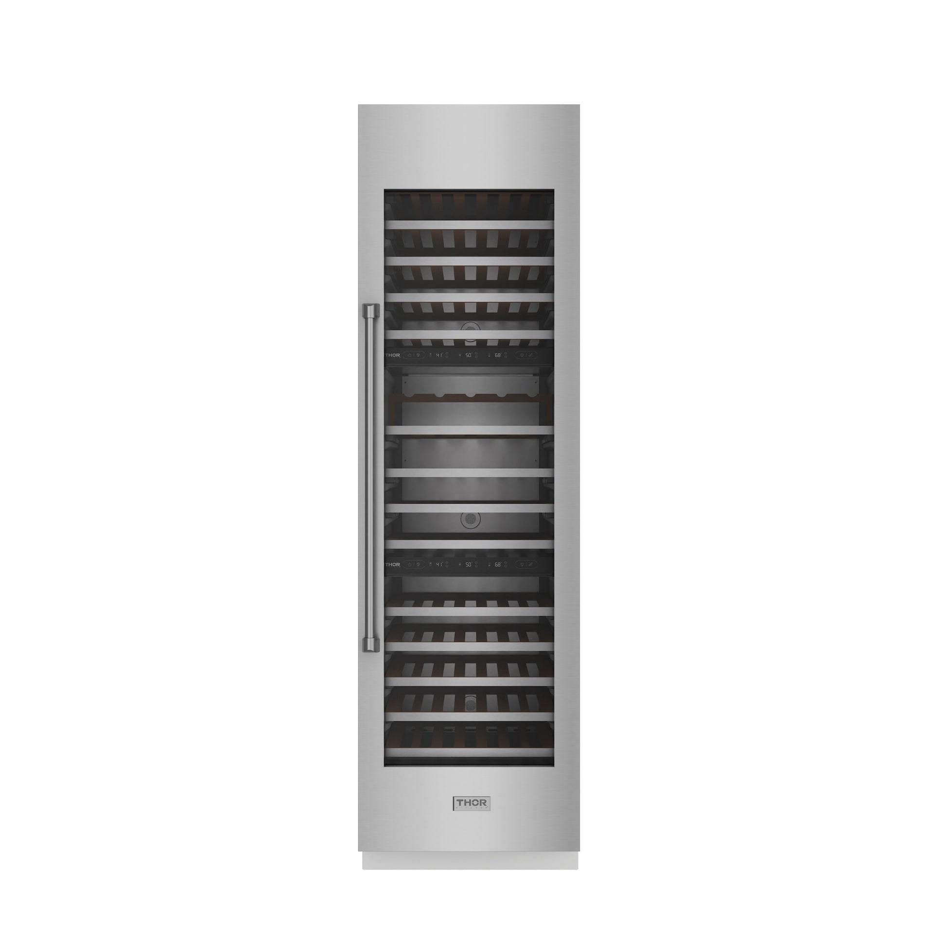 24 Inch Built-in Column Wine Cooler, Stainless Steel Panel Ready