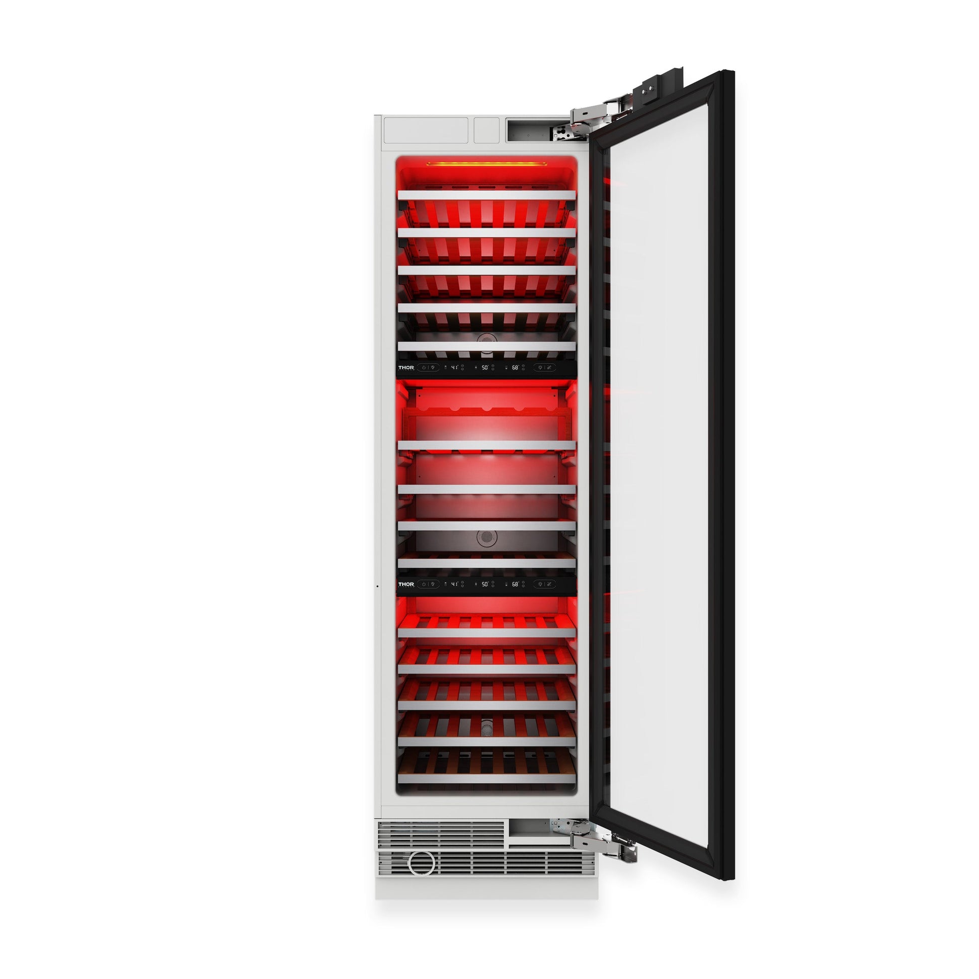 24 Inch Built-in Column Wine Cooler, Stainless Steel Panel Ready