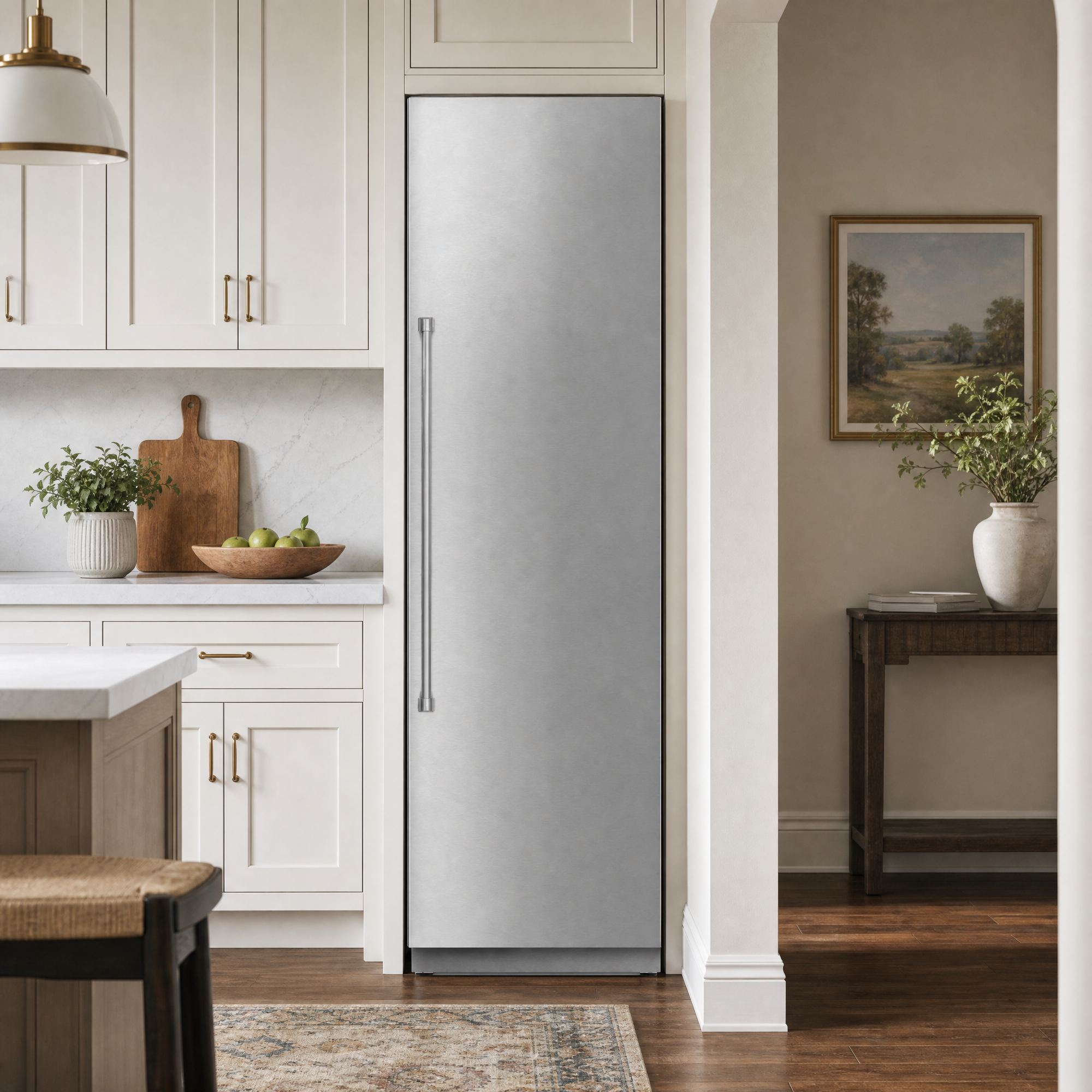 24 Inch Built-in Refrigerator Column, Panel Ready