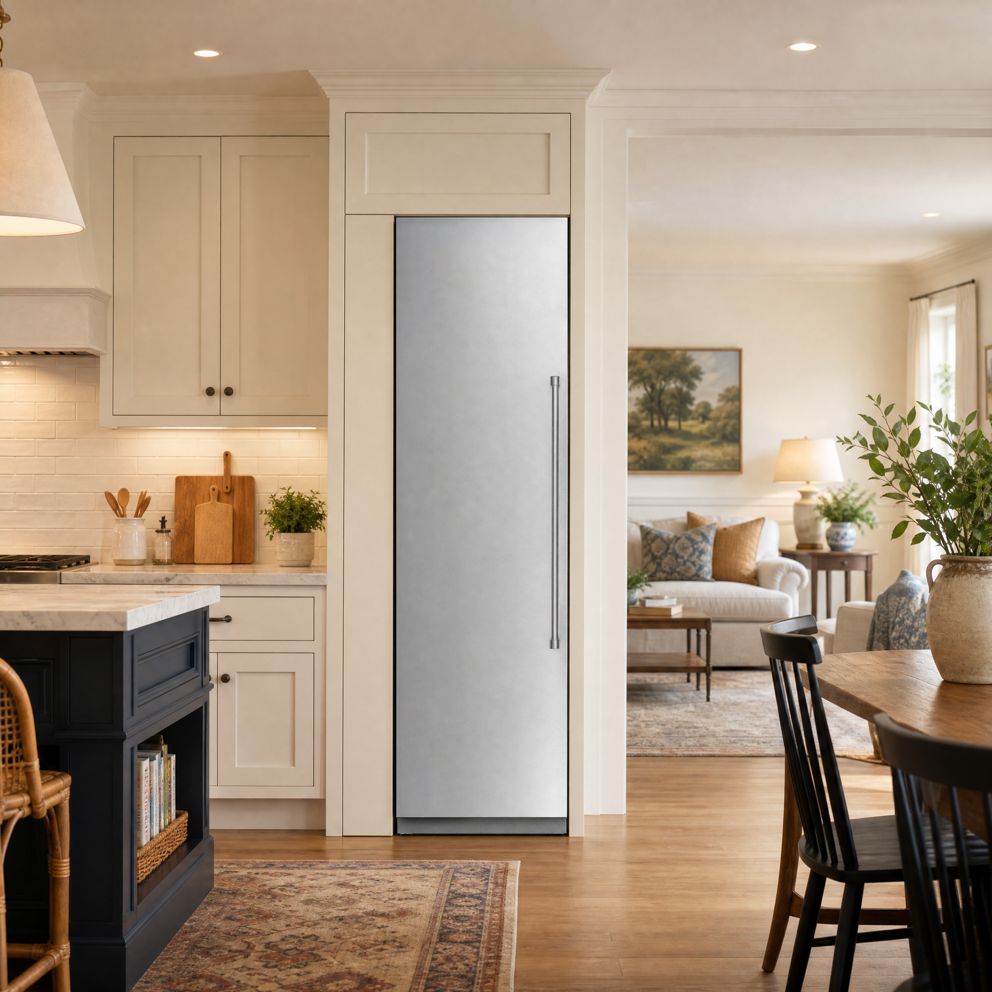 24 Inch Built-in Refrigerator Column, Panel Ready