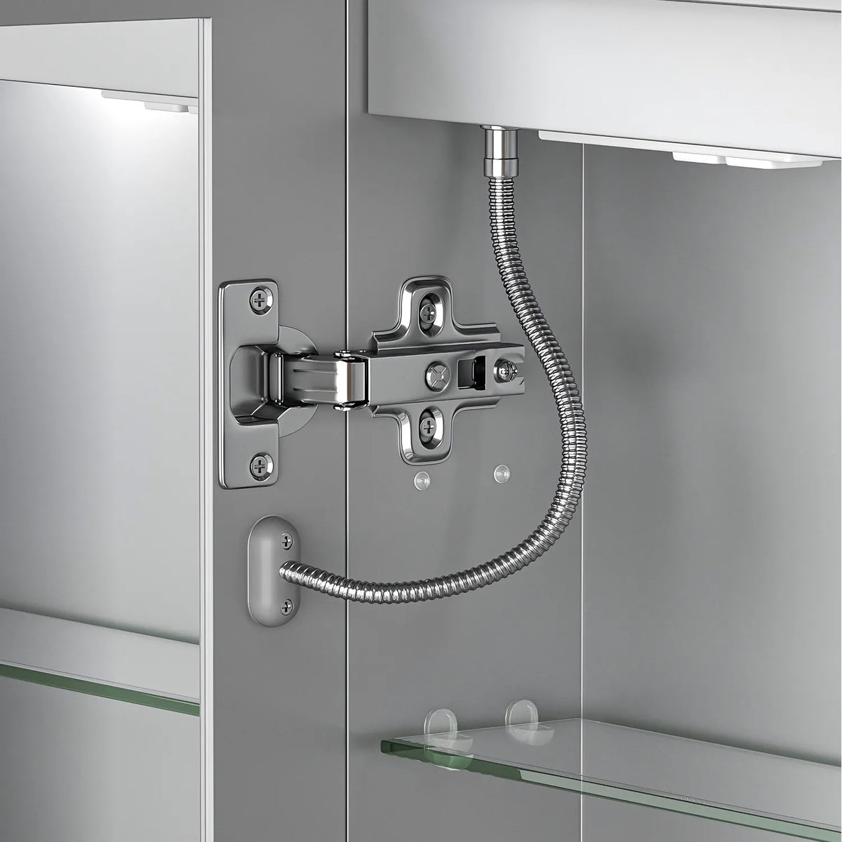 16"-96" Aluminum LED Medicine Cabinet with Anti-Fog Mirror, 3 Color Temperatures & Dimmable Lighting
