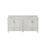 30"/36"/48"/72" Freestanding Bathroom Vanity with White Marble-Pattern Artificial Stone Top