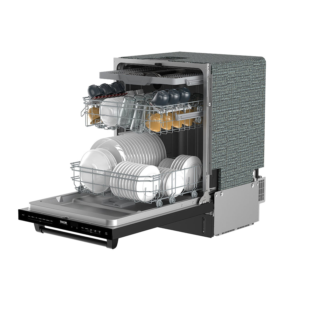 24 Inch Built-In Dishwasher with Open Dry and 7 Cycle in Stainless Steel