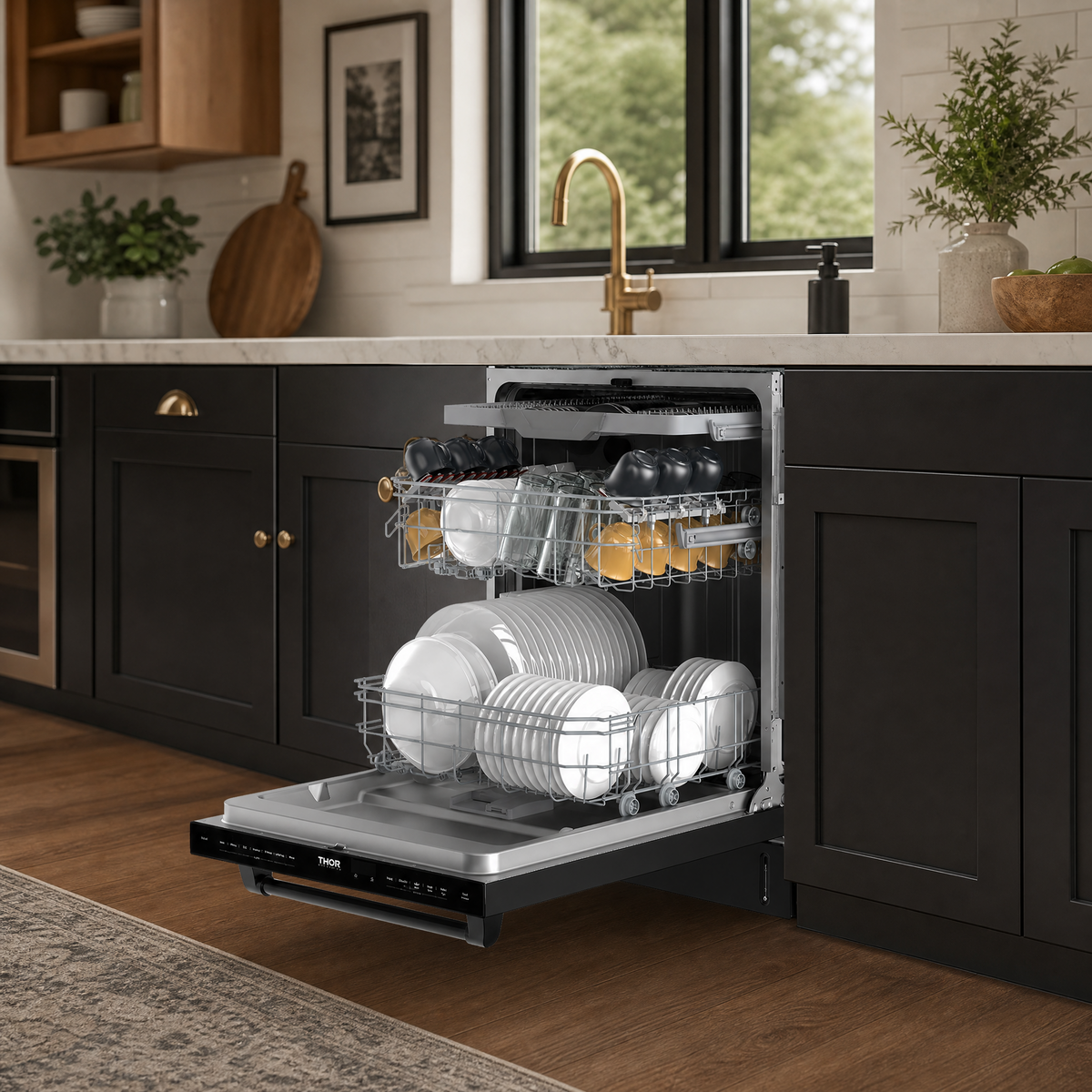 24 Inch Built-In Dishwasher with Open Dry and 7 Cycle in Stainless Steel