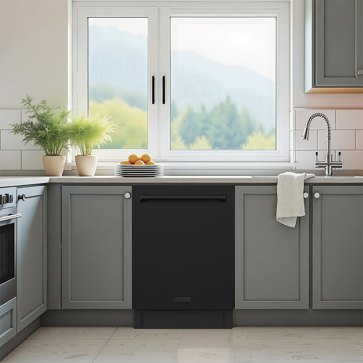 24 Inch Built-In Dishwasher with Open Dry and 7 Cycle in Stainless Steel