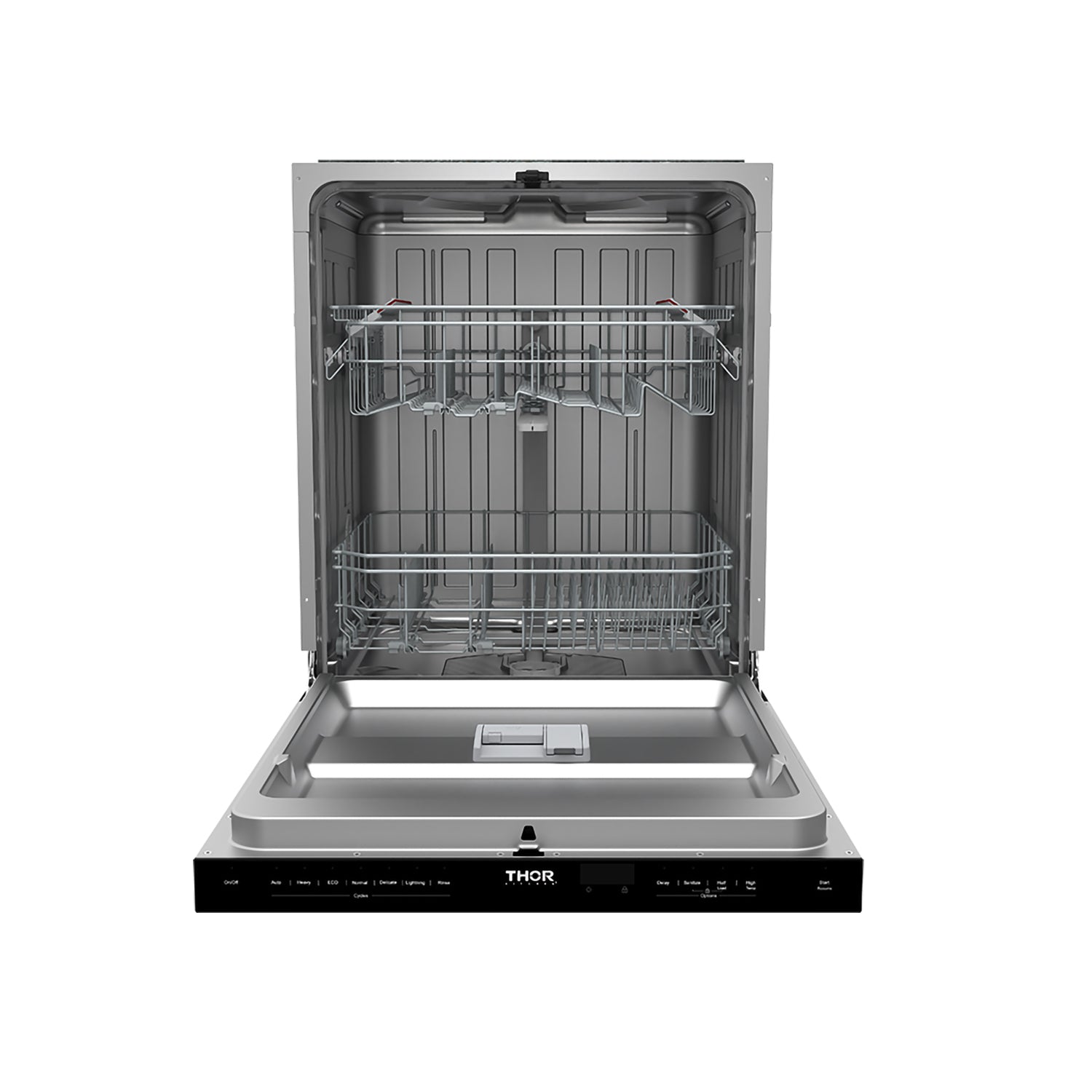 24 Inch Built-In Top Control Dishwasher with Pocket Handle – Stainless Steel/Black
