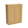 Inset Hazelnut Oak RTA 24-36"W x 30-42"H x 13.5"D 15-Size Double Doors Wall Cabinet