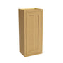 Inset Hazelnut Oak RTA 9-21"W x 30-42"H x 13.5"D 15-Size Single Door Wall Cabinet