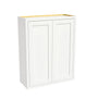 Inset Origami White RTA 24-36"W x 30-42"H x 13.5"D 15-Size Double Doors Wall Cabinet