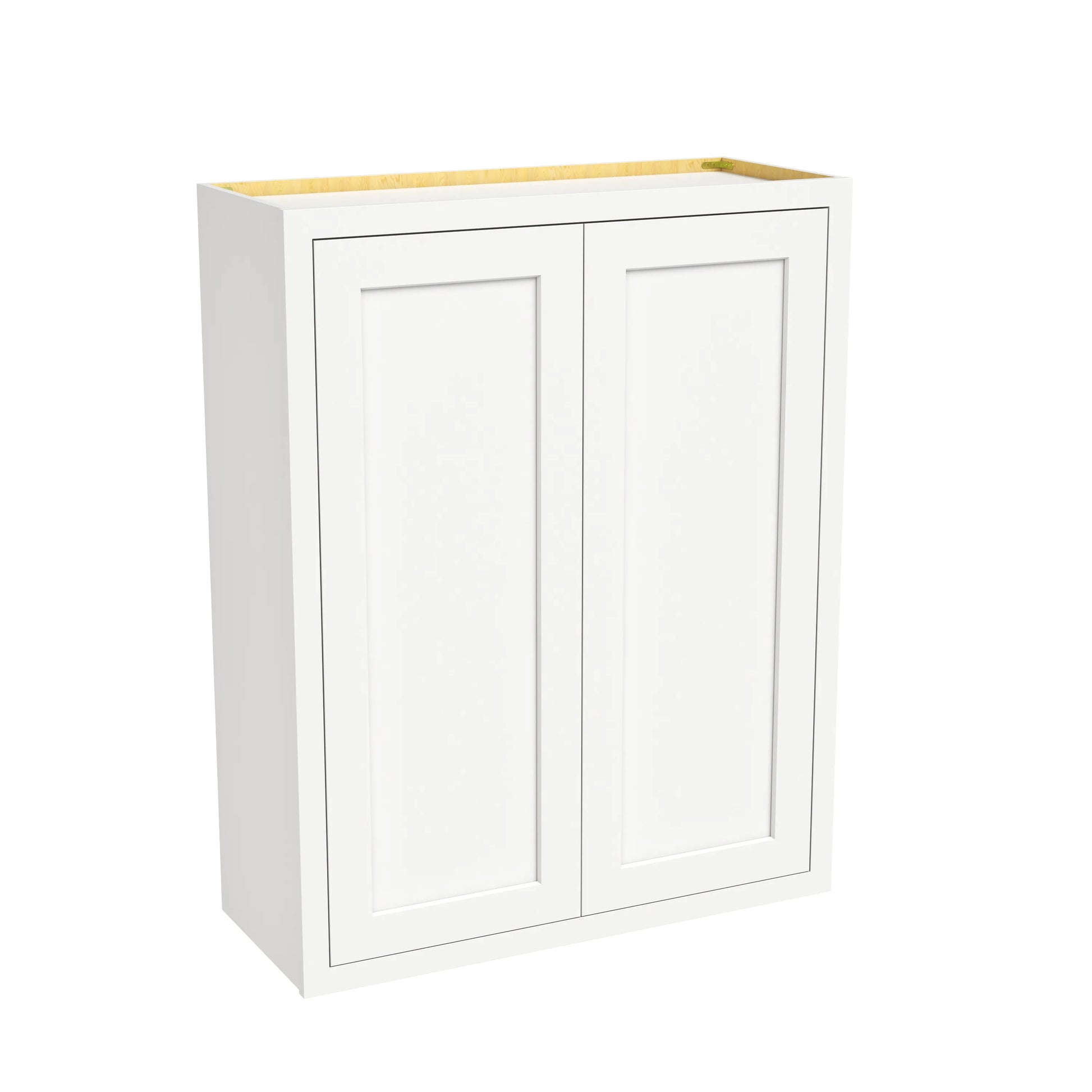Inset Origami White RTA 24-36"W x 30-42"H x 13.5"D 15-Size Double Doors Wall Cabinet