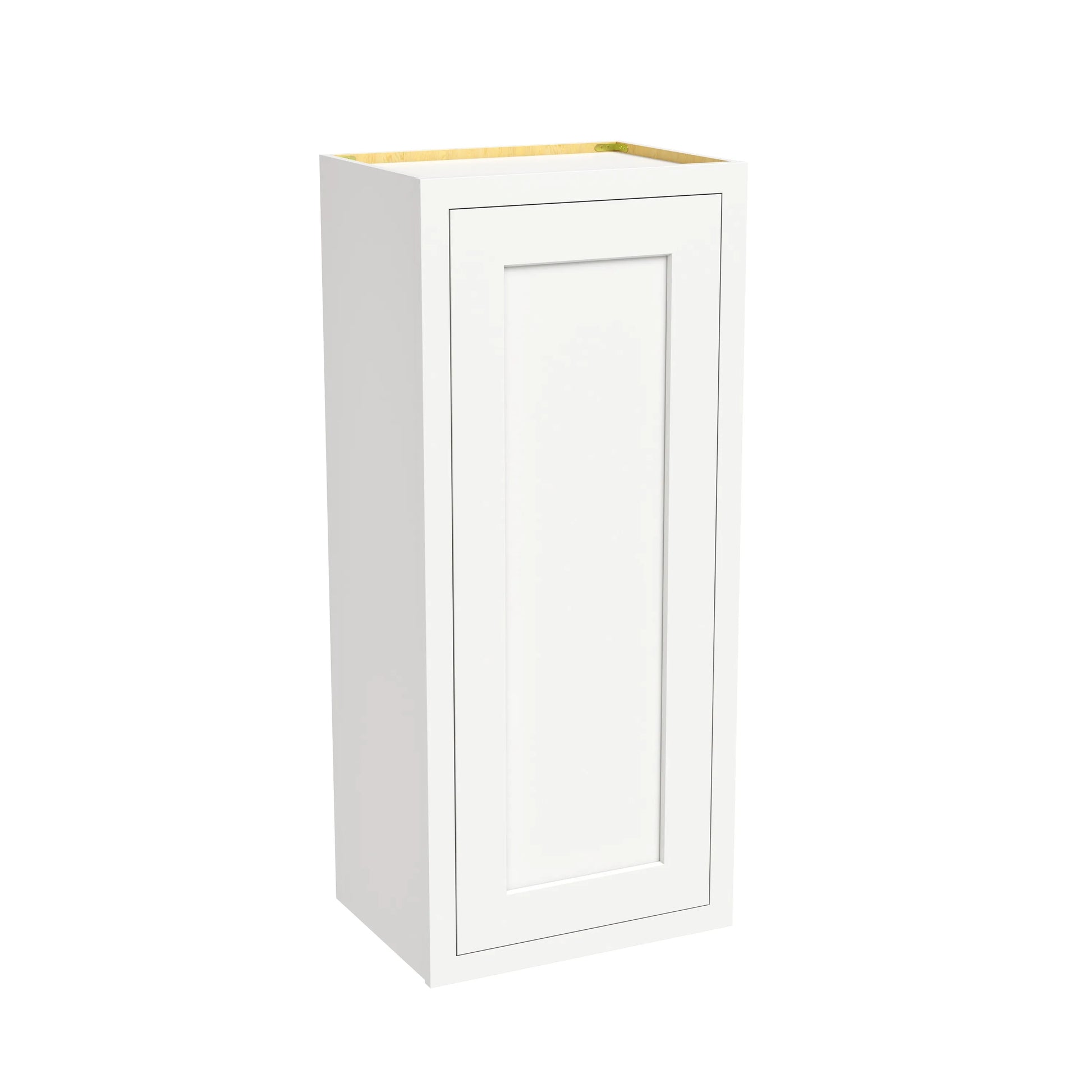 Inset Origami White RTA 9-21"W x 30-42"H x 13.5"D 15-Size Single Door Wall Cabinet