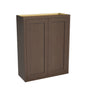 Inset Truffle Brown RTA 24-36"W x 30-42"H x 13.5"D 15-Size Double Doors Wall Cabinet