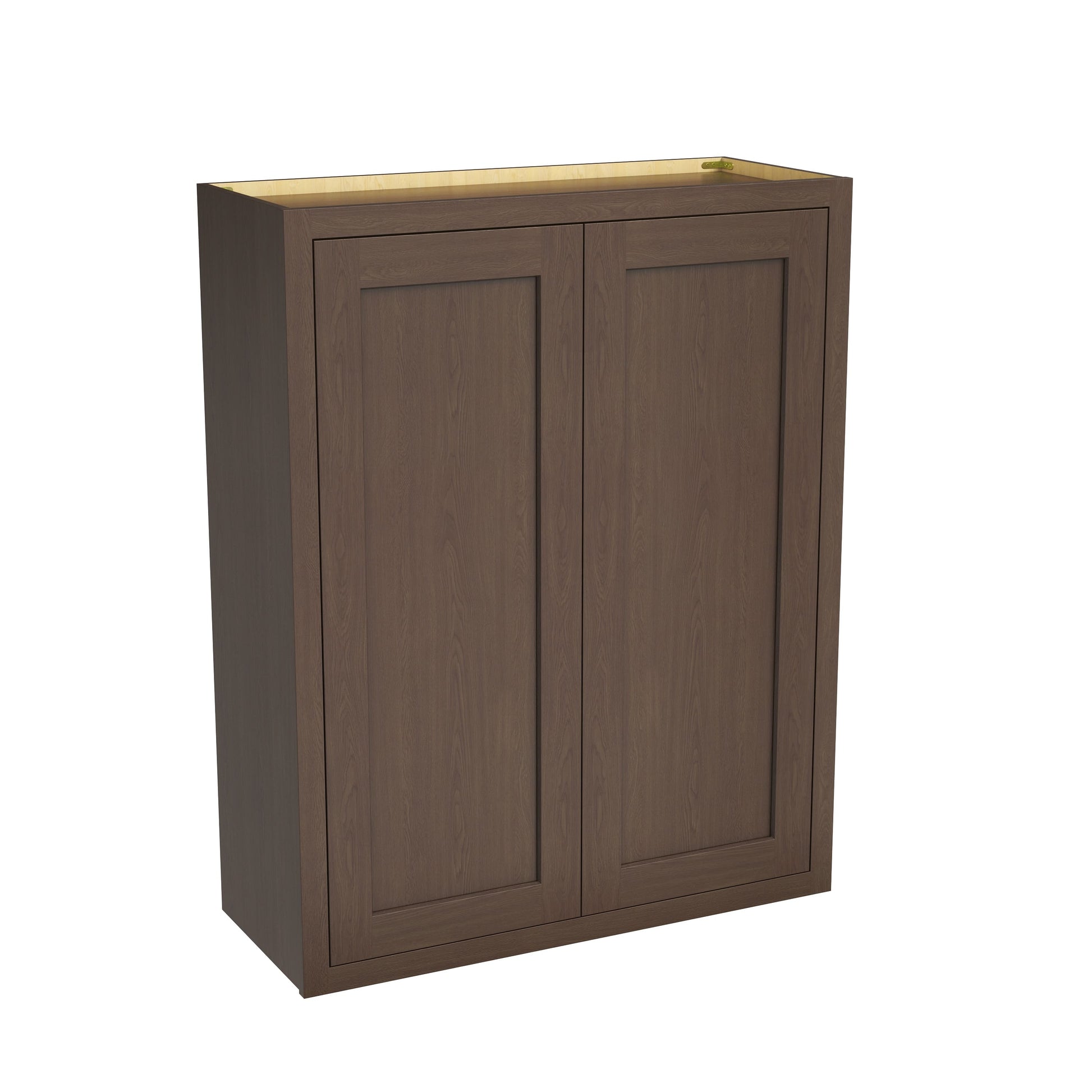Inset Truffle Brown RTA 24-36"W x 30-42"H x 13.5"D 15-Size Double Doors Wall Cabinet