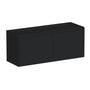 Slim Ebony Black Shaker RTA 24"-36"W x 12"-24"H x 12"D 17-Size Short Wall Cabinet with 2 Doors