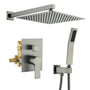 10-inch/12inch Rainfall Shower System With Hand Shower & Pressure-Balanced Valve
