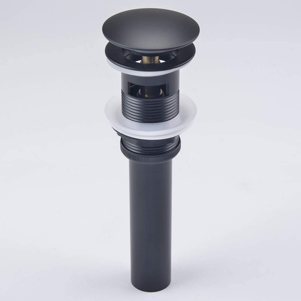 Brass Bathroom Vessel Vanity Sink Pop Up Drain Stopper with Overflow Lavatory Drain Assembly