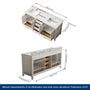 30"/36"/48"/72" Freestanding Bathroom Vanity with White Marble-Pattern Artificial Stone Top