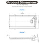 60"x30"/32" Grey One-Piece SMC Shower Pan Base with Anti-Slip Texture