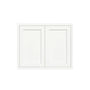 Inset Origami White RTA 24-36"W x 30-42"H x 13.5"D 15-Size Double Doors Wall Cabinet