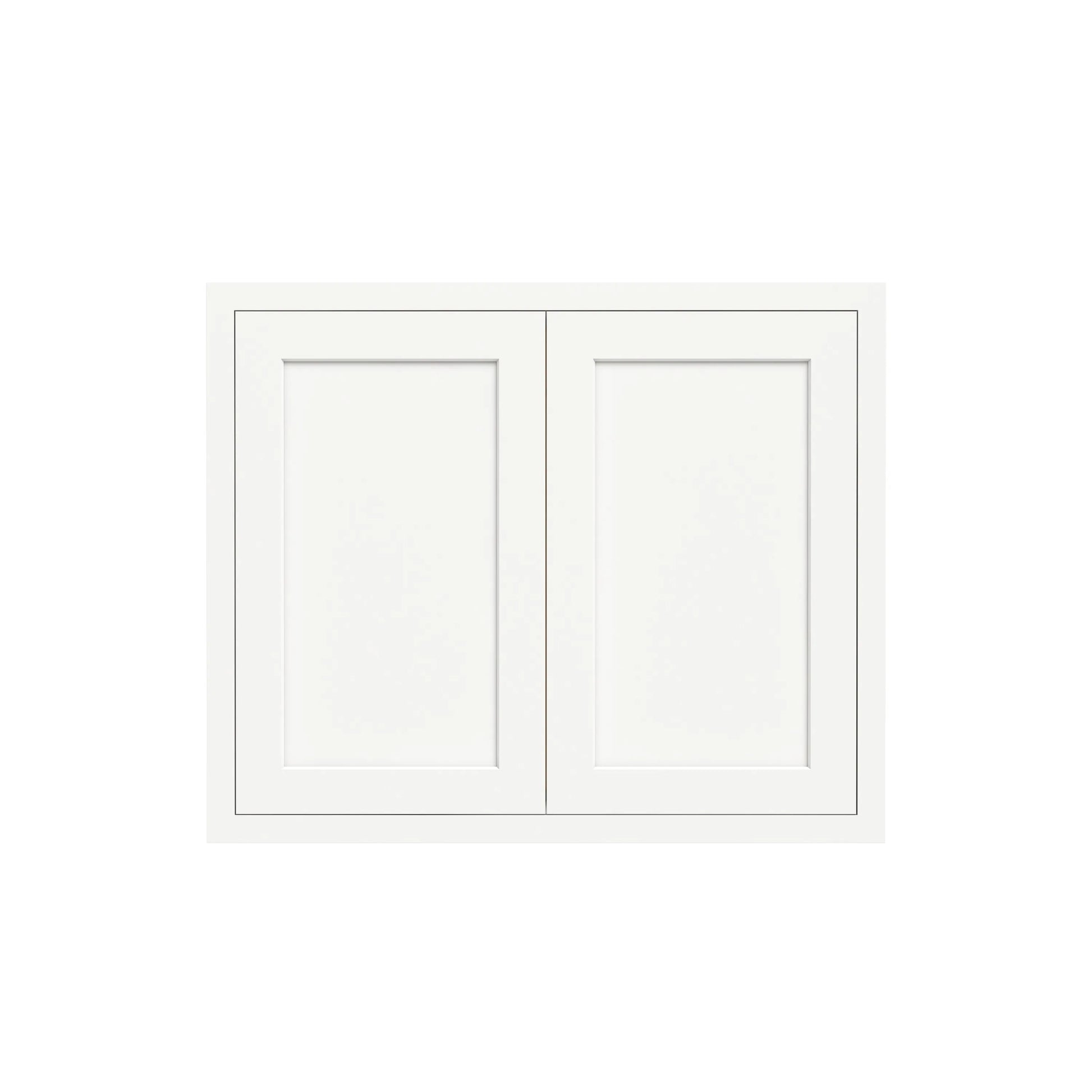 Inset Origami White RTA 24-36"W x 30-42"H x 13.5"D 15-Size Double Doors Wall Cabinet