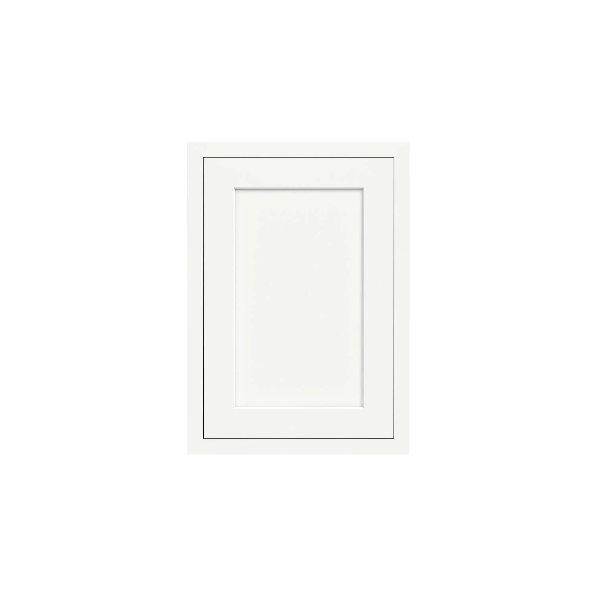 Inset Origami White RTA 9-21"W x 30-42"H x 13.5"D 15-Size Single Door Wall Cabinet