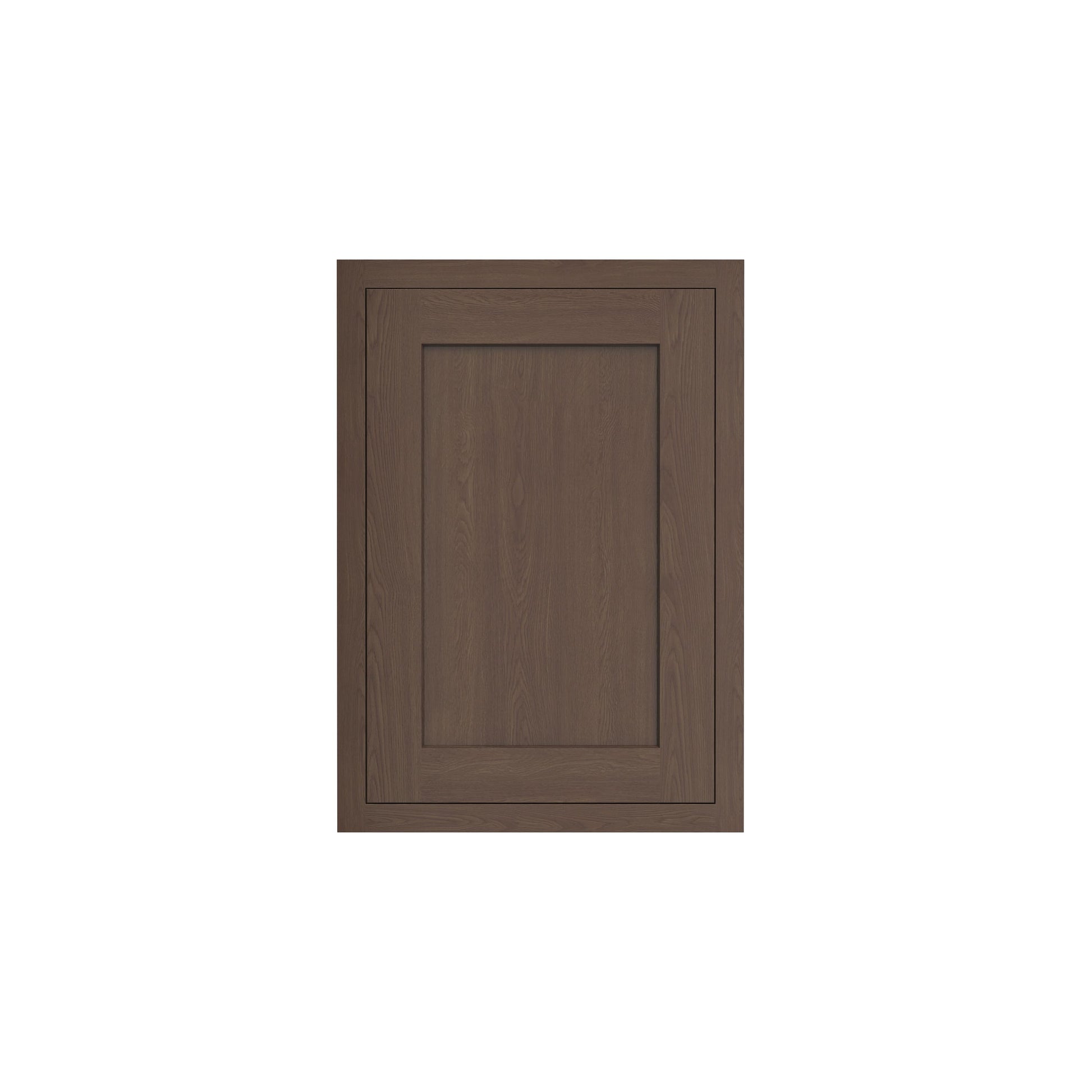 Inset Truffle Brown RTA 9-21"W x 30-42"H x 13.5"D 15-Size Single Door Wall Cabinet