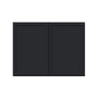Slim Ebony Black Shaker RTA 24"-36"W x 12"-24"H x 12"D 17-Size Short Wall Cabinet with 2 Doors