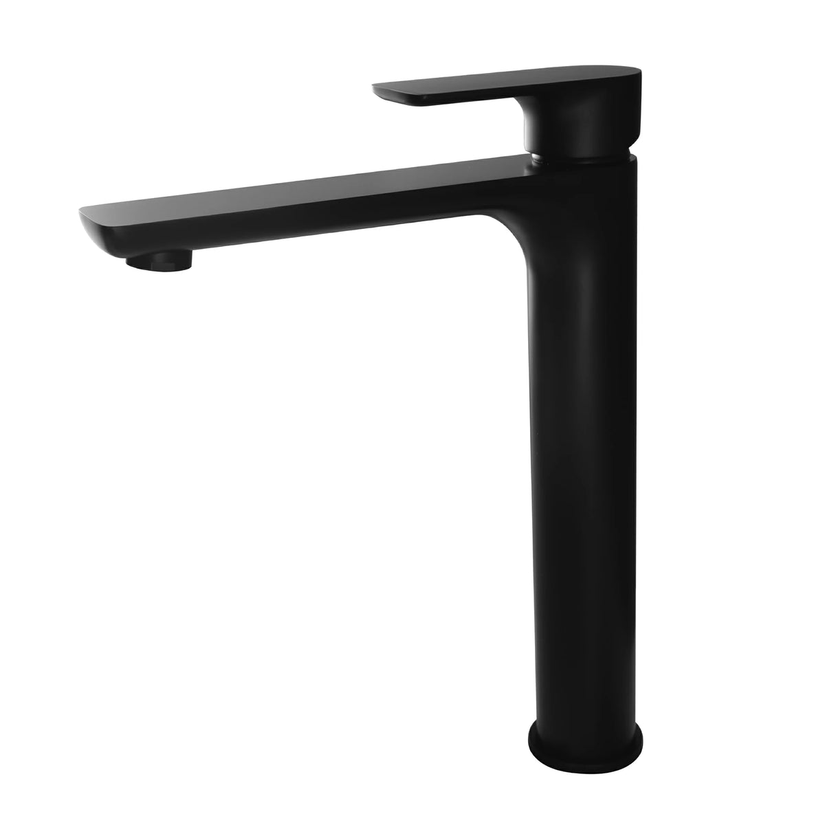 12" High Brass Bathroom Sink Faucet with Rectangular Aerated Spout & Brushed Gold/Matte Black Finish