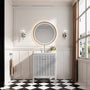30"/36"/48" Freestanding Single Sink Bathroom Vanity with Solid Wood Construction & Marble Top