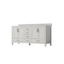 30"/36"/48"/72" Freestanding Bathroom Vanity with White Marble-Pattern Artificial Stone Top