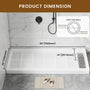 48"/60" x 30"/32"/36" White SMC Rectangular Shower Base with Non-Slip Texture, Left/Right Drain