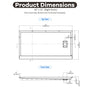 60"x30"/32" Grey One-Piece SMC Shower Pan Base with Anti-Slip Texture
