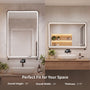 Contemporary Rectangular Aluminum Framed Bathroom LED Mirror
