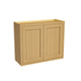 Inset Hazelnut Oak RTA 24-36"W x 30-42"H x 13.5"D 15-Size Double Doors Wall Cabinet