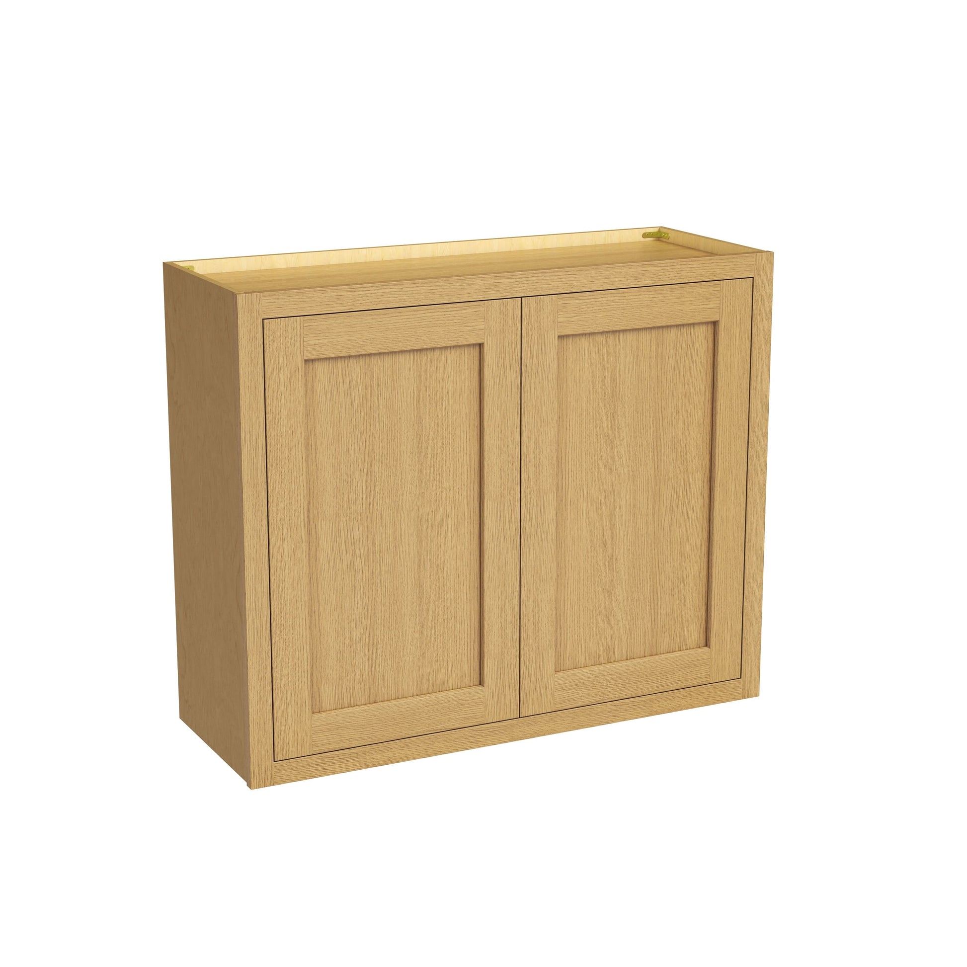 Inset Hazelnut Oak RTA 24-36"W x 30-42"H x 13.5"D 15-Size Double Doors Wall Cabinet