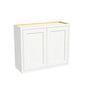 Inset Origami White RTA 24-36"W x 30-42"H x 13.5"D 15-Size Double Doors Wall Cabinet