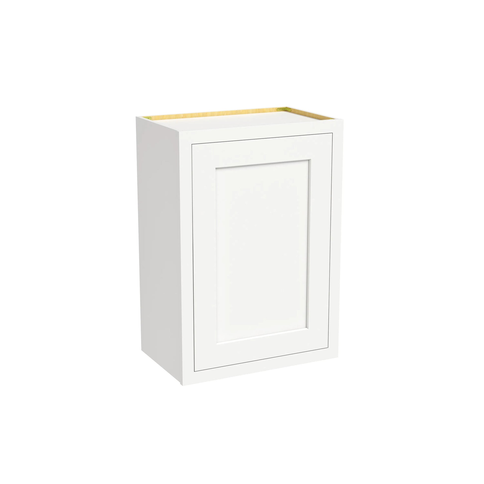 Inset Origami White RTA 9-21"W x 30-42"H x 13.5"D 15-Size Single Door Wall Cabinet
