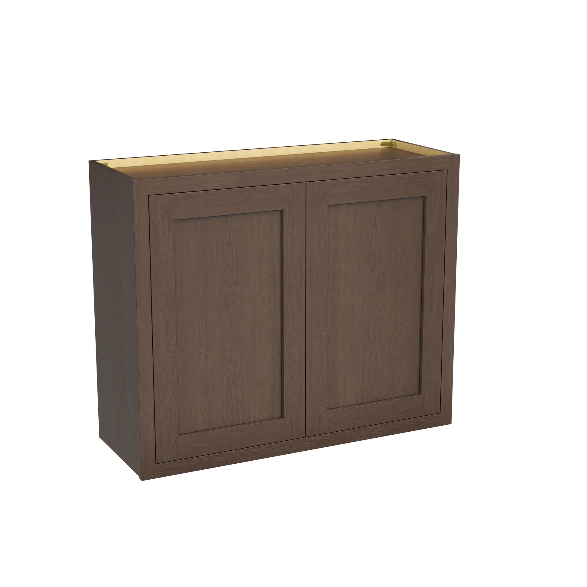 Inset Truffle Brown RTA 24-36"W x 30-42"H x 13.5"D 15-Size Double Doors Wall Cabinet