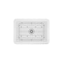 27 in. Undermount Single Bowl Fireclay Kitchen Sink with Grid and Drainer With cUPC Certified, in Glossy White/Matte Black/Matte Gray