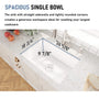27 in. Undermount Single Bowl Fireclay Kitchen Sink with Grid and Drainer With cUPC Certified, in Glossy White/Matte Black/Matte Gray