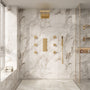 Luxury 4-Function Thermostatic Shower System with Rainfall & Body Jets