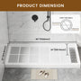 48"/60" x 30"/32"/36" White SMC Rectangular Shower Base with Non-Slip Texture, Left/Right Drain